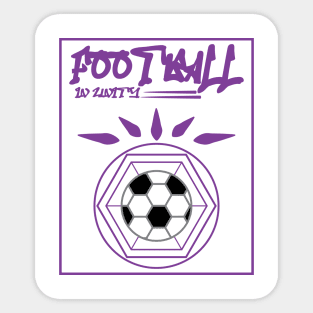 Football - Soccer In Unity Purple Sticker